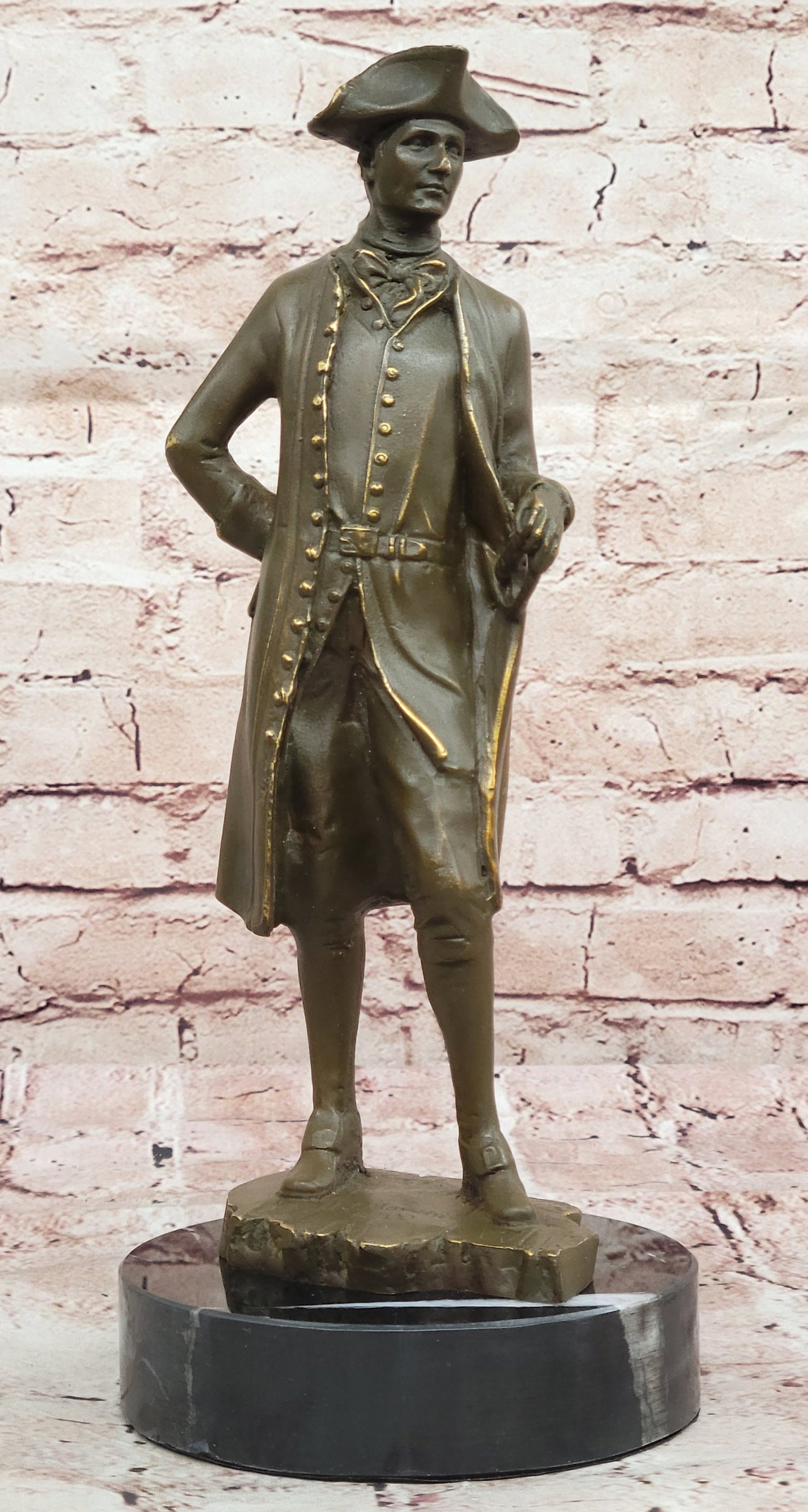 Bronze Sculpture of Frederick The Great ? Hand Made LTD Edition Military Artwork: Condition: This sculpture is in a perfect condition. Bronze Dimensions with Marble Base: Height 13.5" X Width 5.5" Marble Dimensions: Diameter 5.5" Height without base:12" Weight:7 LBS Inventory:25GTS