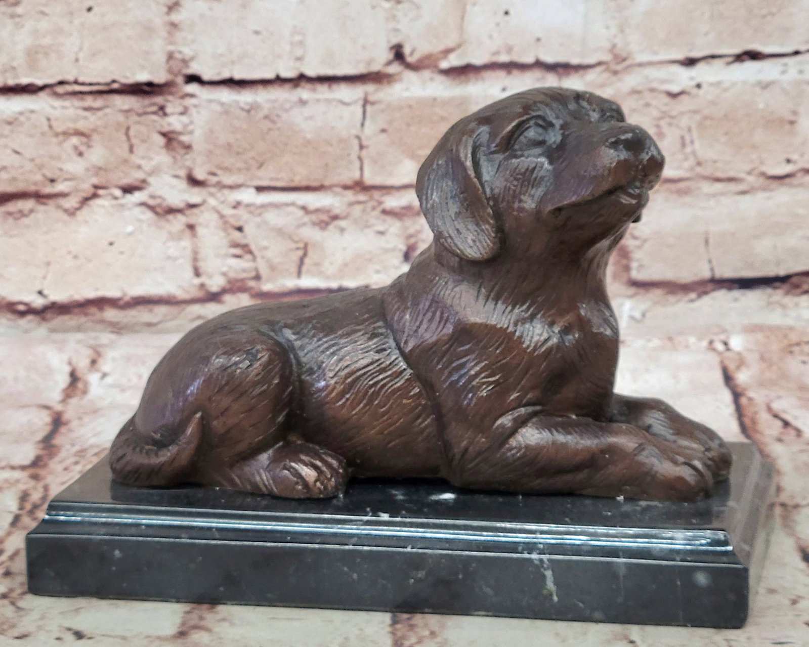 Moigniez Labrador Bronze Statue ? Pet Lover Gift Hand Made Dog Sculpture: Condition: This sculpture is in perfect condition. Bronze Dimensions with Marble Base: Height 6" X Width 8" Marble Dimensions:8" X 4" Height without base:5" Weight:6 LBS Inventory:45530073554 This han