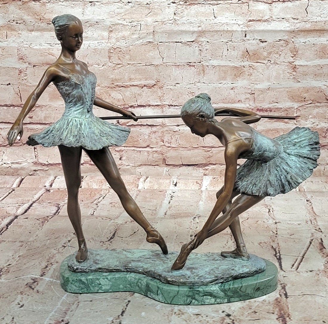 Original Aldo Vitaleh Bronze Ballerina Statue Marble Base Home Studio D?cor: Condition: This sculpture is in a perfect condition. Bronze Dimensions with Marble Base: Height 12.5" X Width 13" Marble Dimensions: Diameter:10" Height without base:11.5" Weight:10 LBS Inventory:42JD