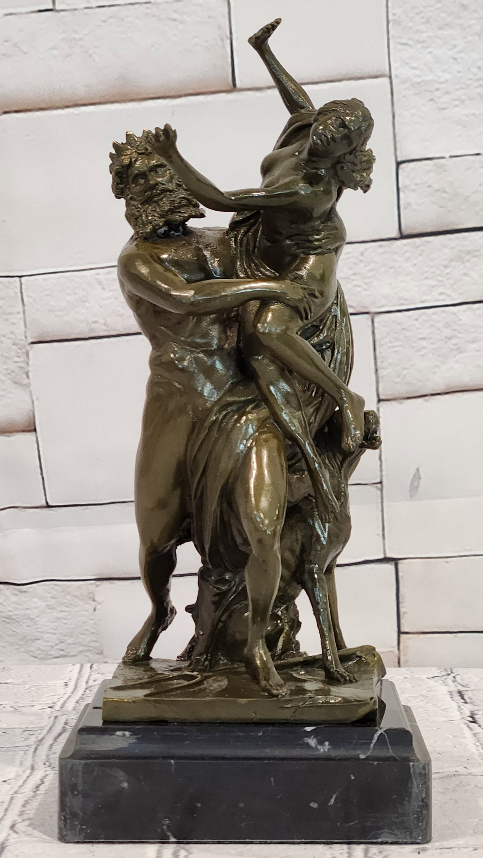 Greek Mythology Bronze Statue Hades and Persephone Signed Phidias Art Piece: Condition: This sculpture is in perfect condition. Bronze Dimensions with Marble Base: Height 10" X Width 4" Marble Dimensions:4" X 4" Height without base:9" Weight:6 LBS Inventory:18GTS2955481 This d