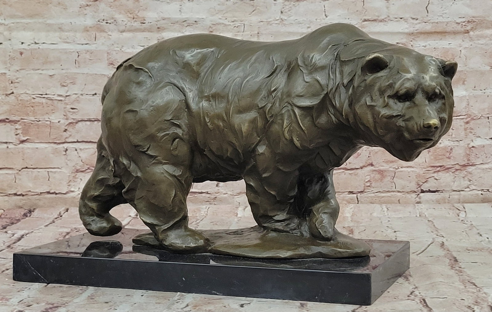 Bronze Wildlife Bear Sculpture Signed Milo Modern Art Statue Decor Figure (1 of 6)