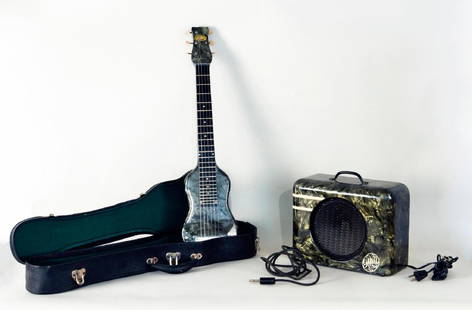 Oahu matching Lap Steel Guitar and Amplifier: Oahu matching Lap Steel Guitar and Amplifier. Excellent condition. Appears to be unused. Amp does not work but all tubes seem to be in tact. Fedex US lower 48 states ground shipping available for $65,