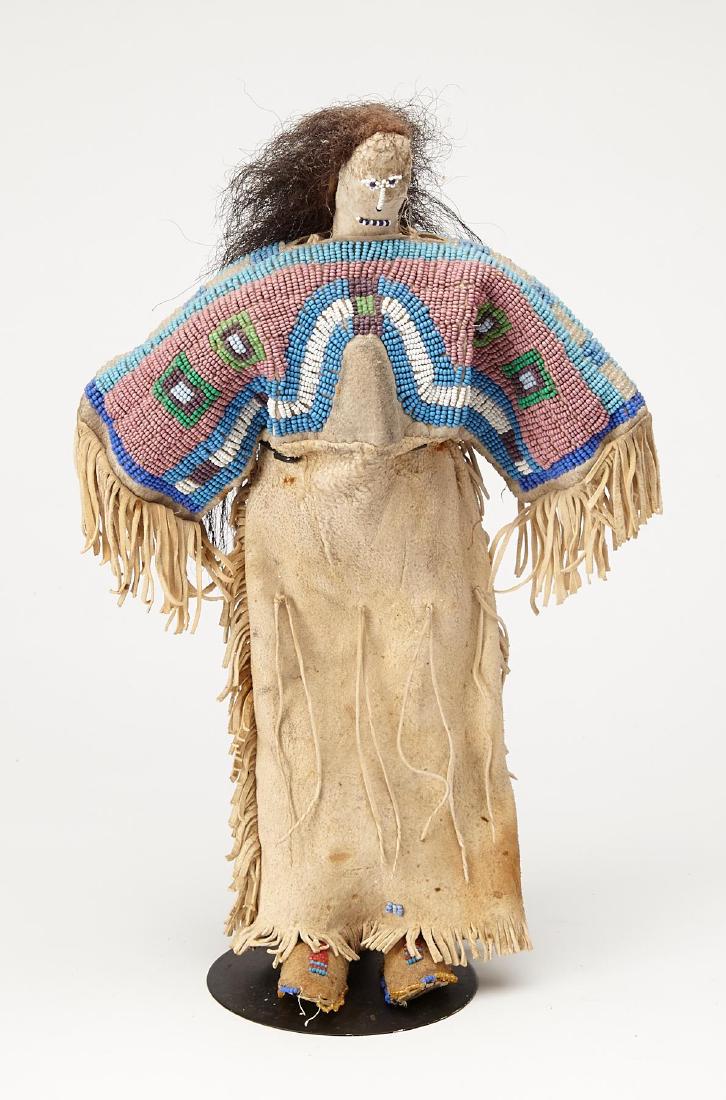 Old Native American Doll with Beadwork Dress (1 of 3)