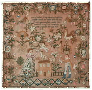 Exceptional Needlework Sampler 1825