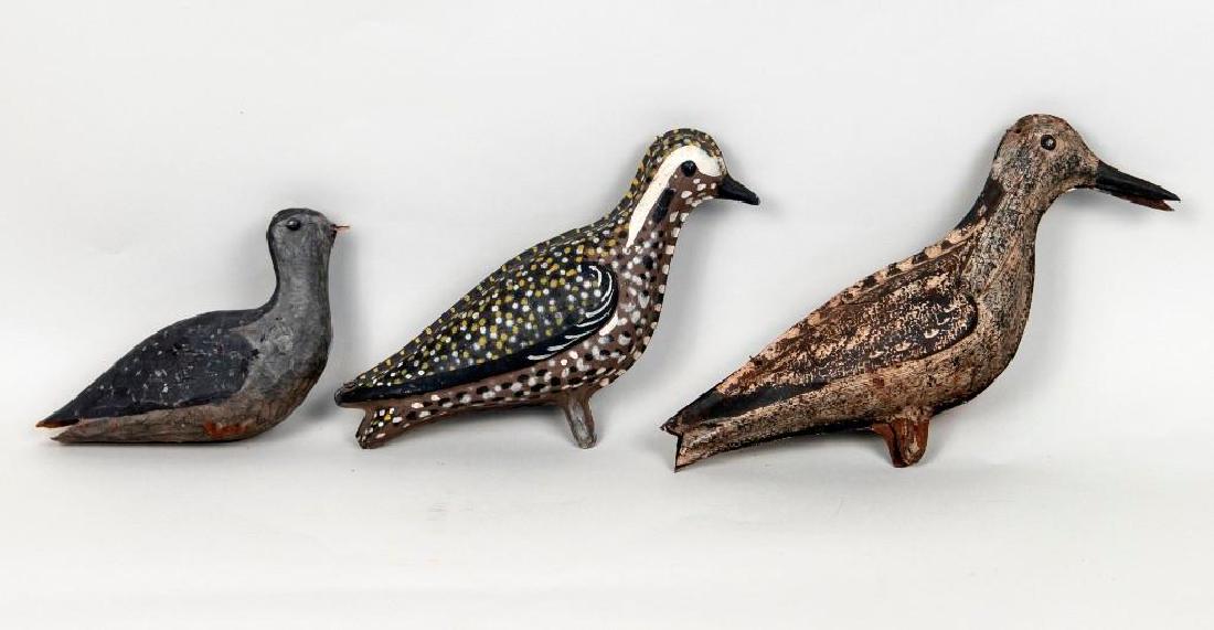 Carved  Painted Shorebird Decoy, 2 Tin Shorebird Decoys (1 of 13)