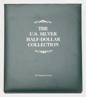 US Half- Dollar Collection: US Half-Dollar Collection, PCS Stamps and coins. Barber Halves, 1902,1915, Walking Liberty Halves, 1935,1934,1936,1937,1938, 1939, 1940,1941,1943,1944,1945,1946,1947, Franklin Halves 1853, 1954,1958,1