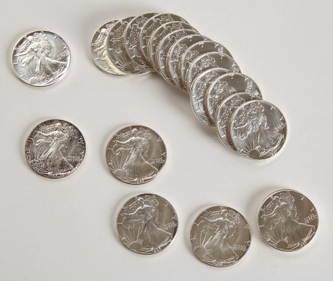 19 American Eagle Silver Dollars (1 of 1)