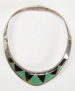 Modernist Taxco Mexico Sterling Choker: Vintage Modernist Taxco Mexico Sterling Choker. 950 silver. 4.05 ozt.