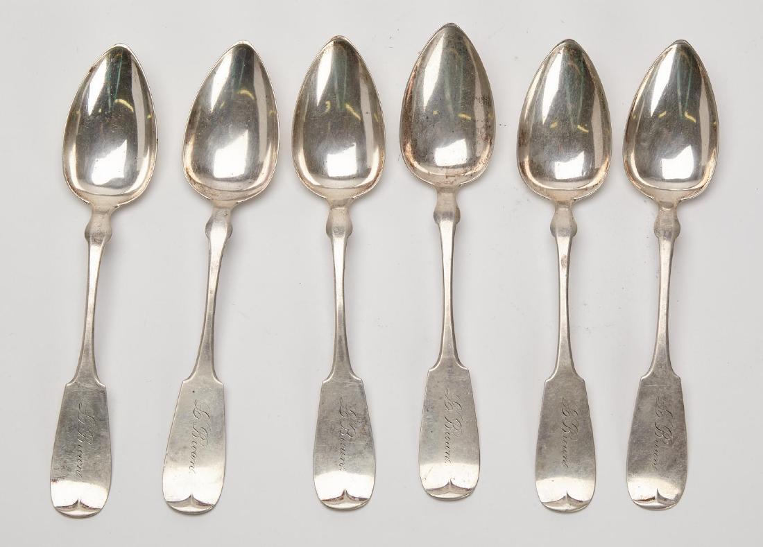 6 Coin Siver Spoons. NY State (1 of 3)