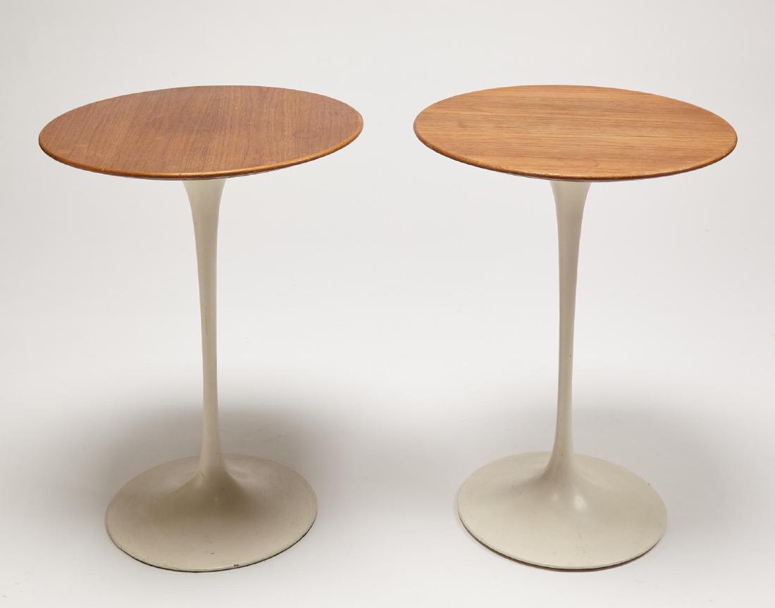 Eero Saarinen Tulip Side Table Pair with Walnut Tops (1 of 2)