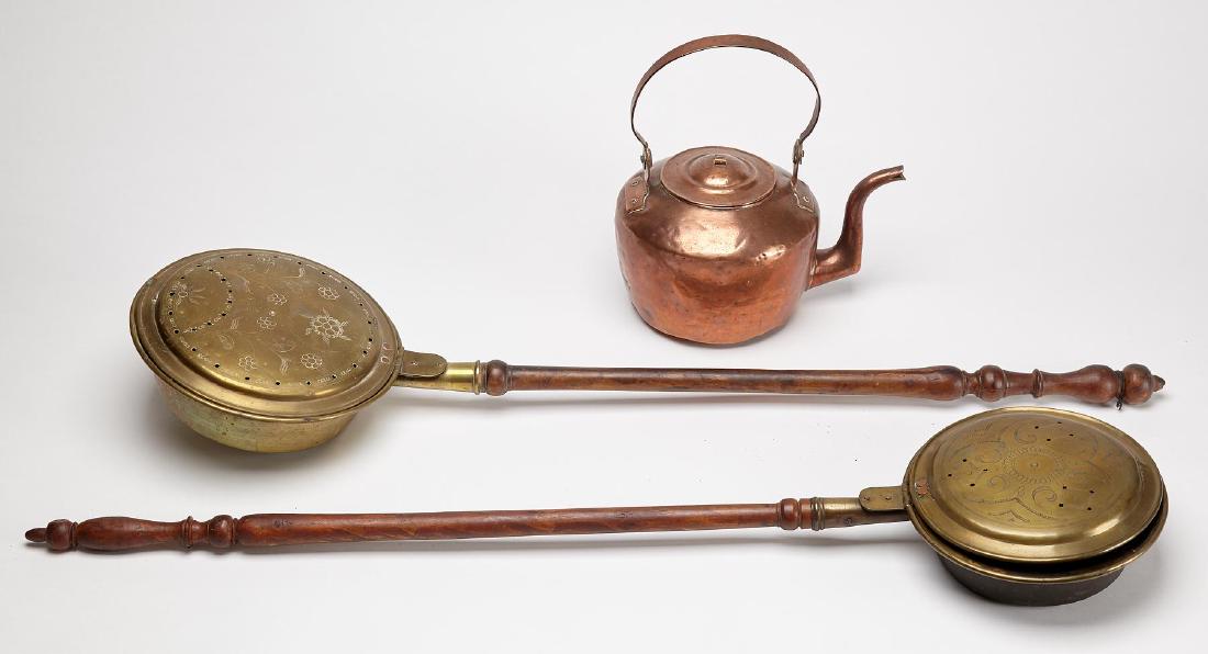 Lot 2 Bed Warmers and Copper Tea Kettle (1 of 2)