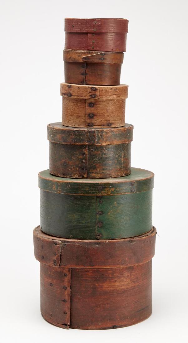 Lot of 6 Early Painted Pantry Boxes (1 of 5)