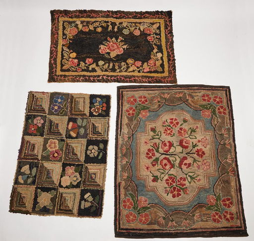 Three Antique Hooked Rugs Mar 17 2019 New Haven Auctions Three Antique Hooked Rugs Mar 17