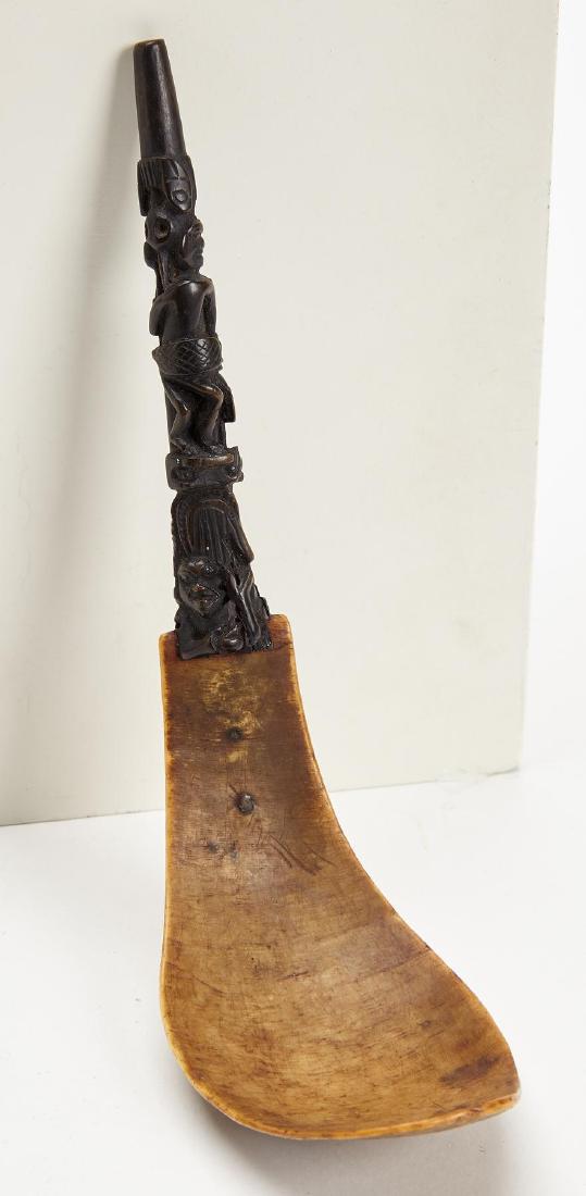 Native American Northwest Coast Carved Horn Scoop (1 of 9)