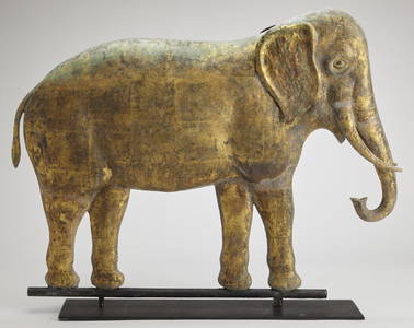 Rare JW Fiske ELEPHANT Weathervane