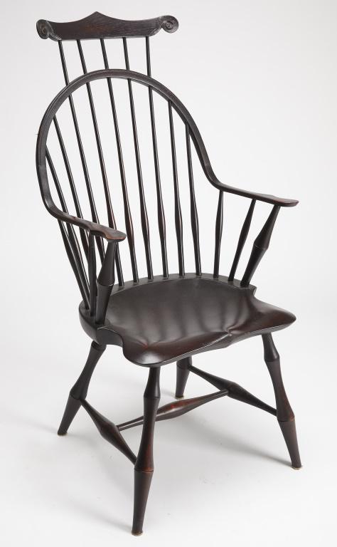 Dimes Windsor Armchair: Dimes Windsor Comb back Armchair. H 43-1/2".
