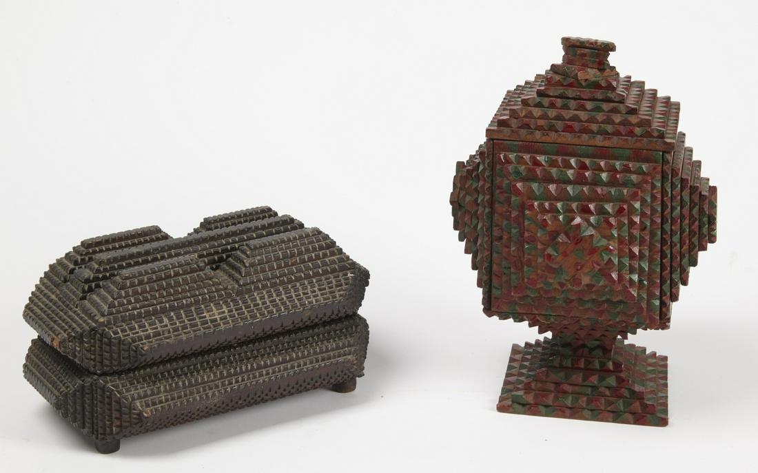 Group Two Tramp Art Boxes (1 of 2)