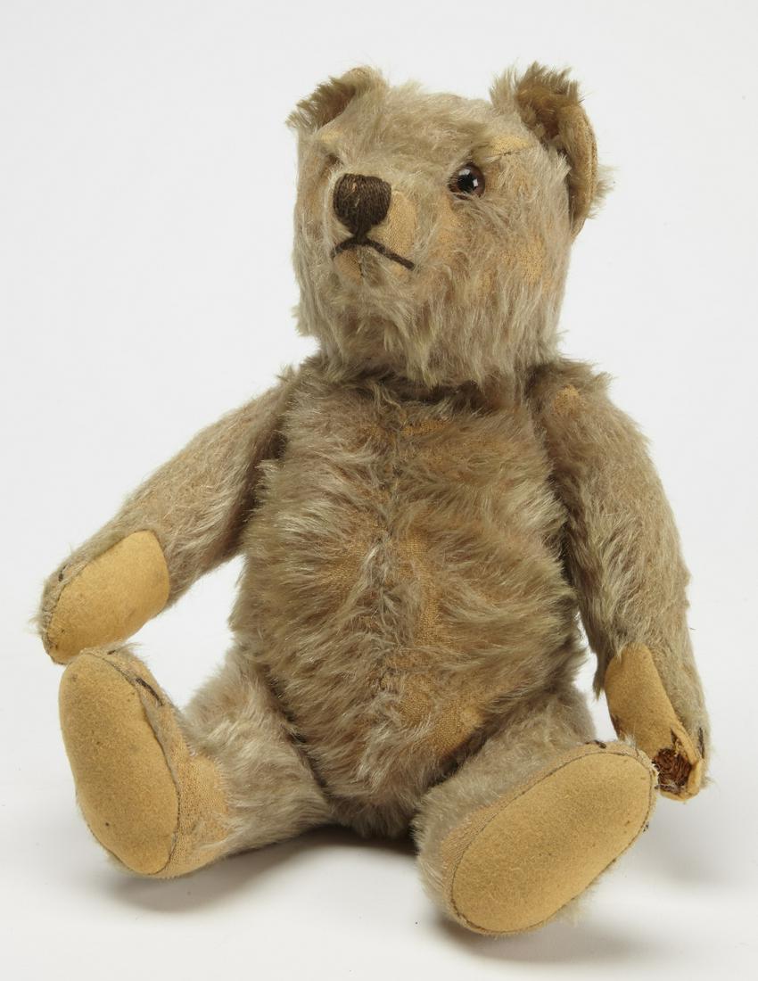 Early probably Steiff Teddy Bear: Early, probably Steiff , Teddy Bear. L14".Excellent condition, imperfections as expected with age.
