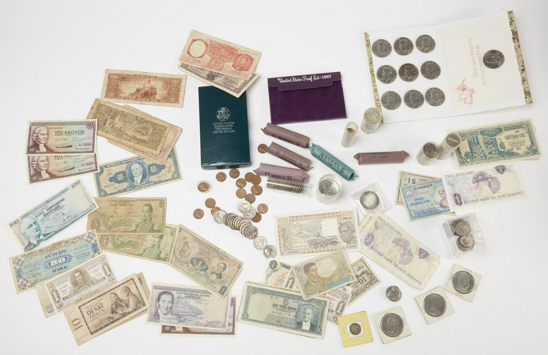Large Lot of Coins and Currency: Large Lot of Coins and Currency.