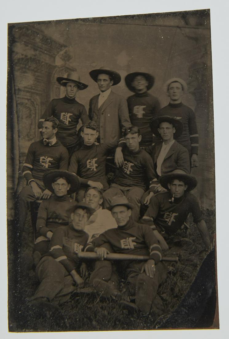 Interesting Tintype of a Baseball Team (1 of 3)