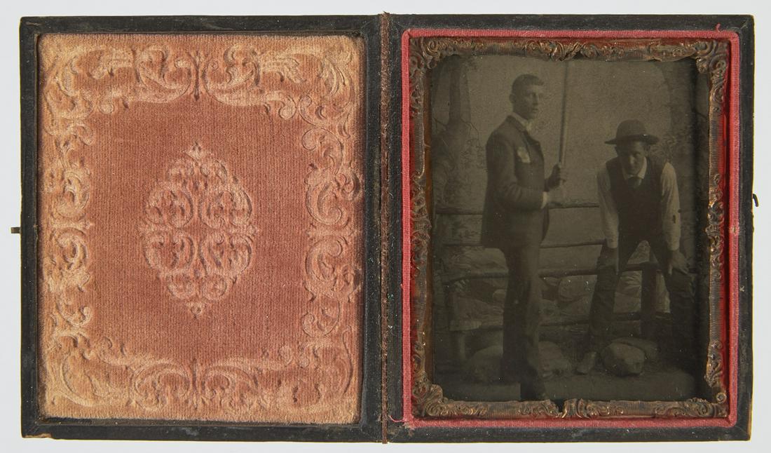 Tintype of Batter and Catcher Posing (1 of 3)