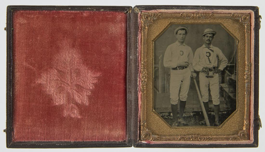 Fine Tintype of Two Baseball Players (1 of 3)