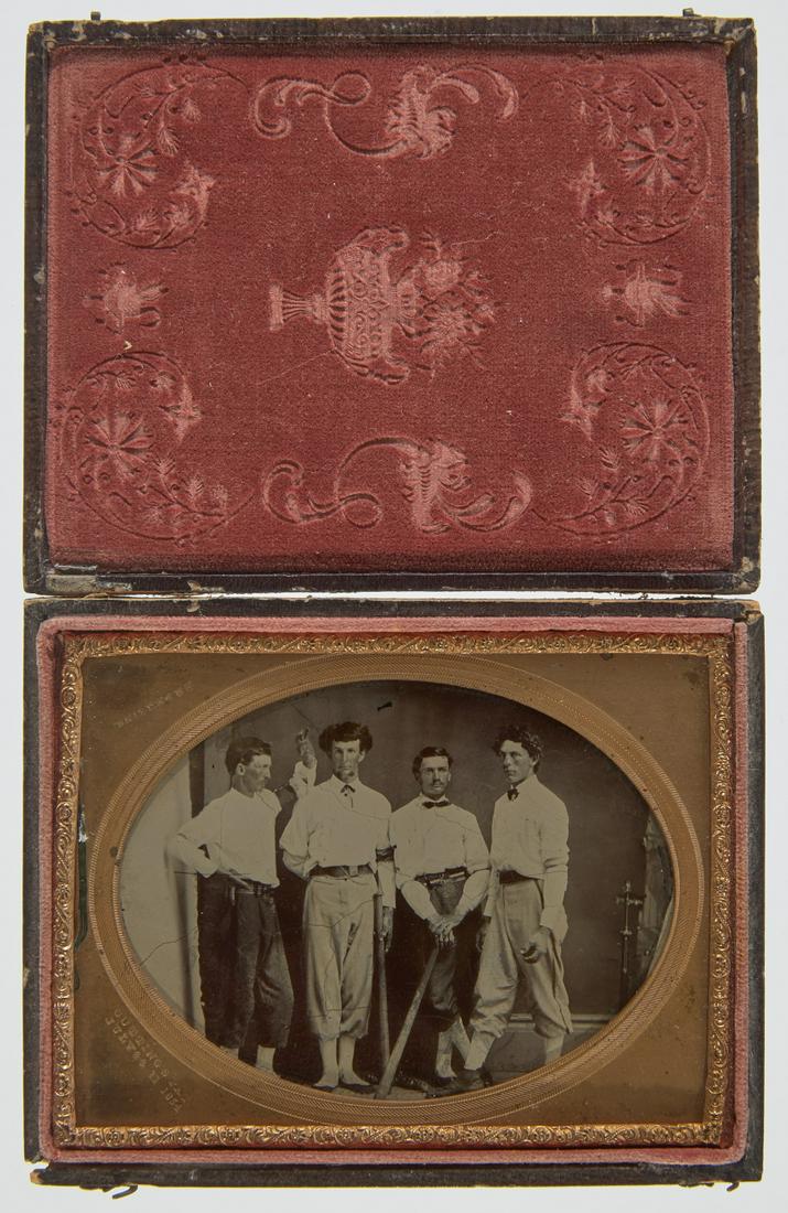Tintype of 4 Baseball Players (1 of 3)