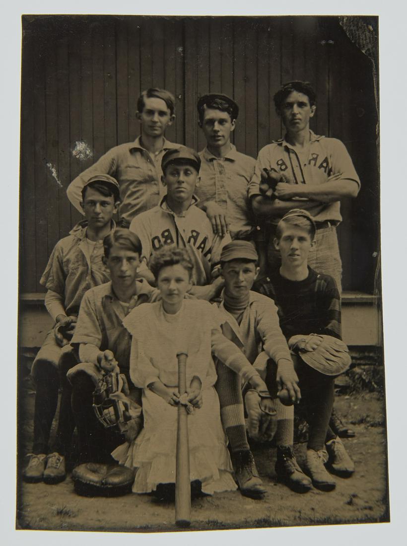 Tintype of 8 Baseball Players - Harbor (1 of 2)