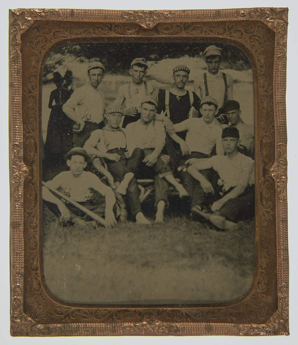 Tintype Outdoor Scene of Baseball Team (1 of 2)