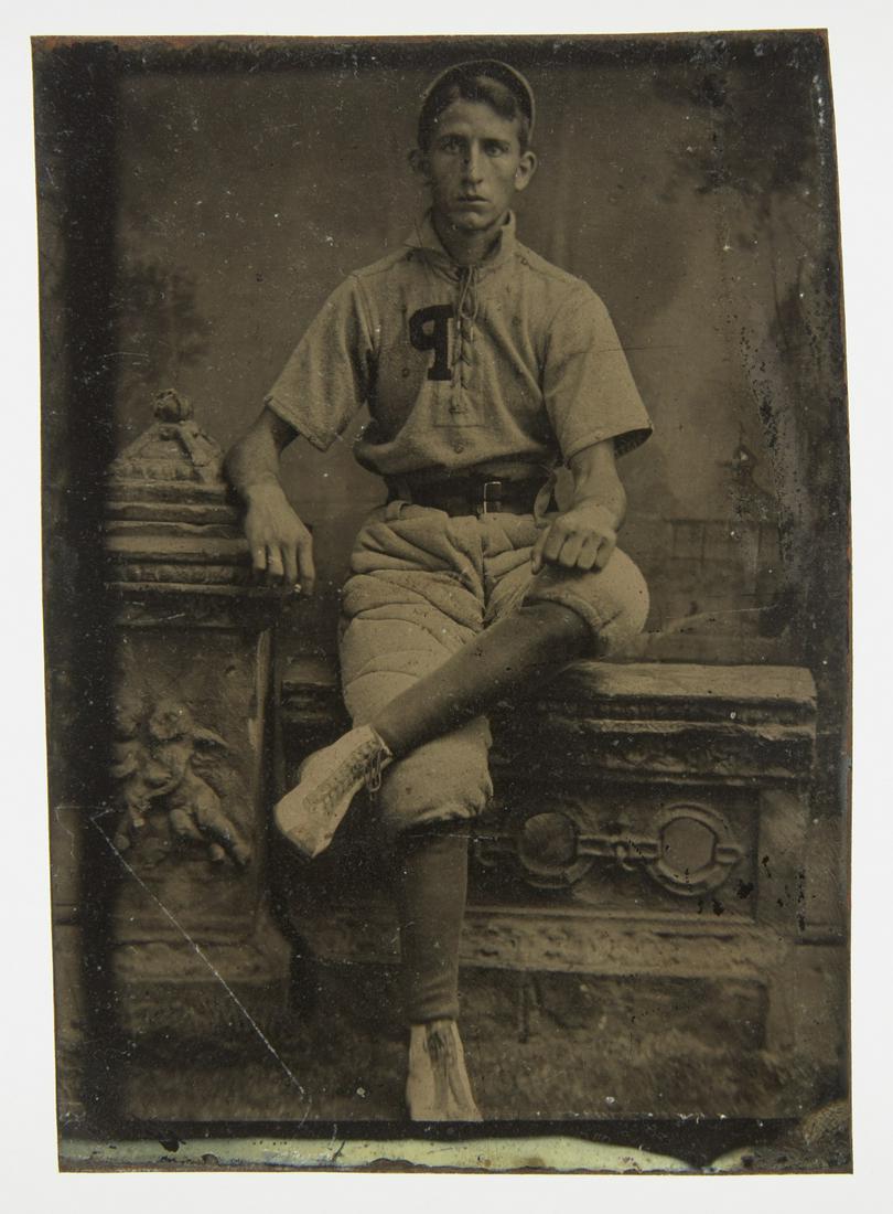 Tintype Baseball Player in Uniform (1 of 2)