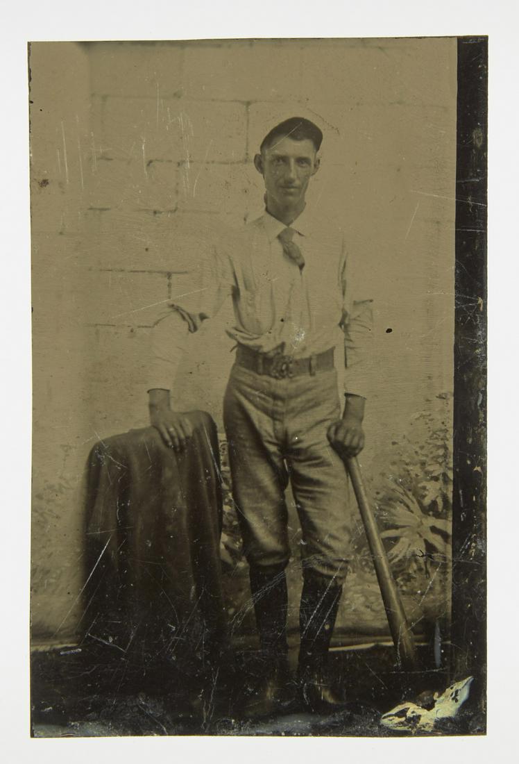 Tintype of Batter in Uniform - Outdoor (1 of 2)