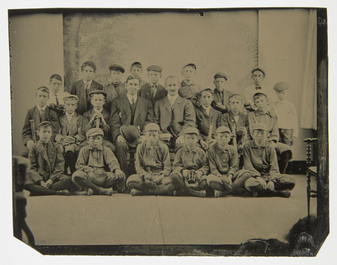 Tintype of Children's Baseball Team (1 of 2)