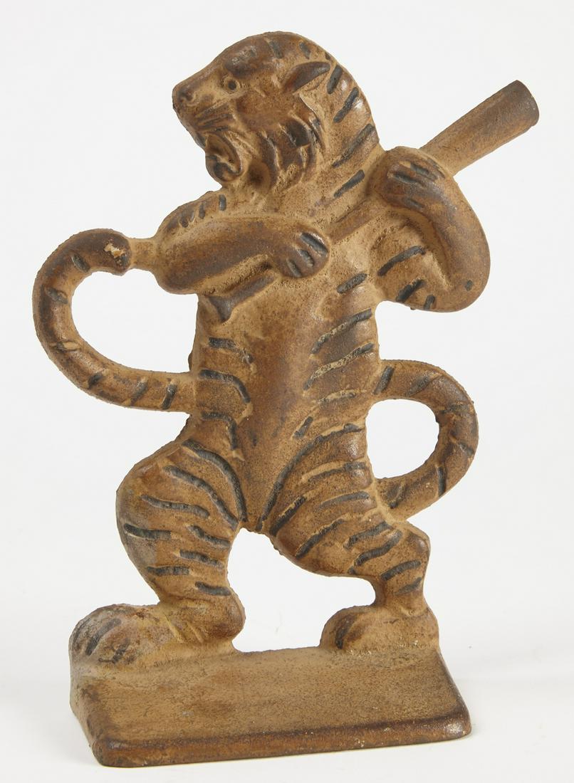 Rare Detroit Tiger Cast Iron Doorstop (1 of 3)