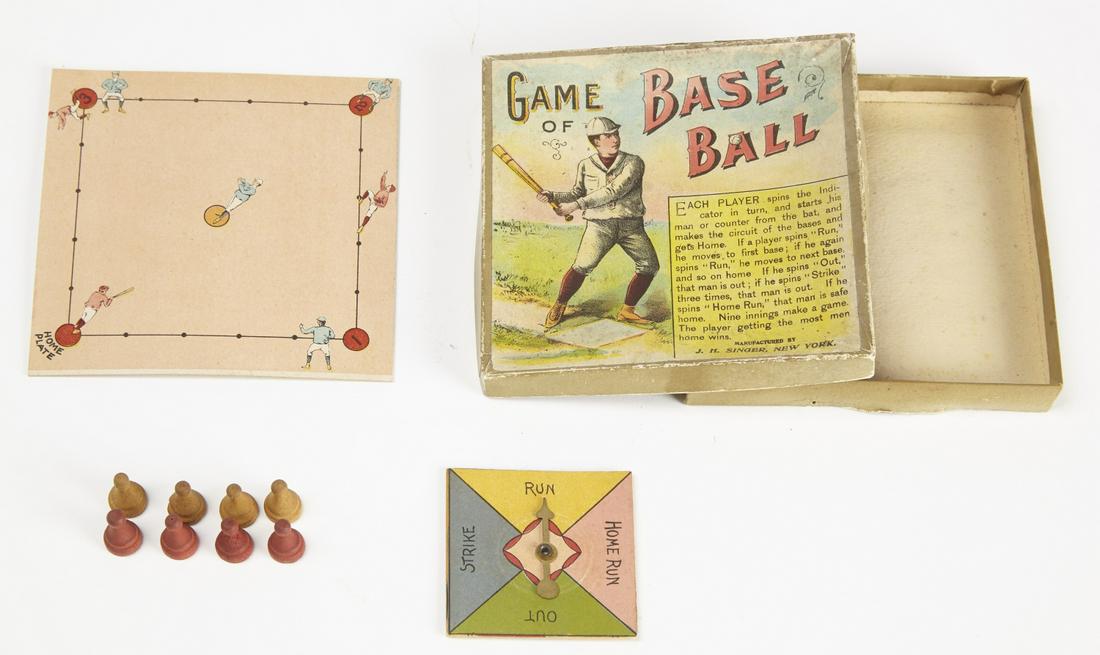 Game of Baseball Board board Game, c 1880 (1 of 3)