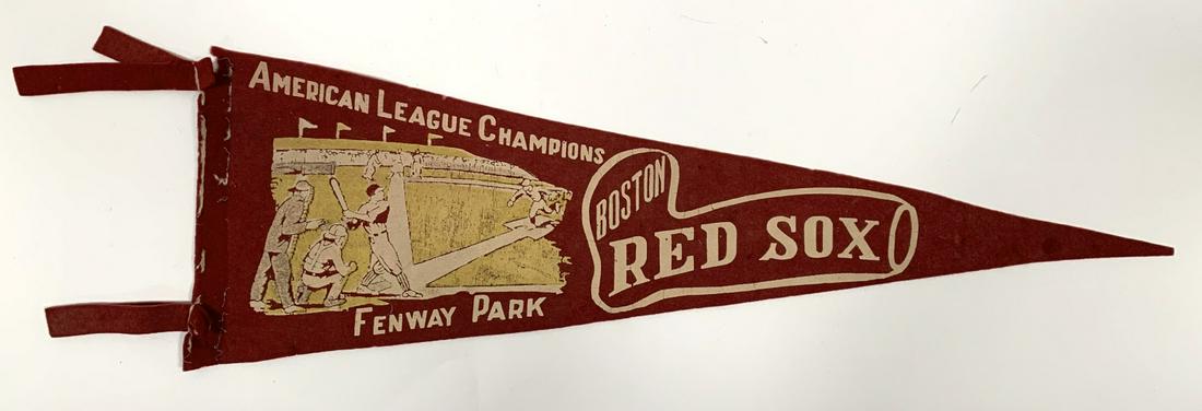 Three Vintage Boston Red Sox Pennants (1 of 6)