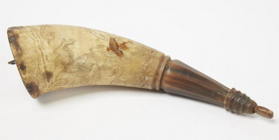 Civil War Powder Horn - John Tobin (1 of 8)
