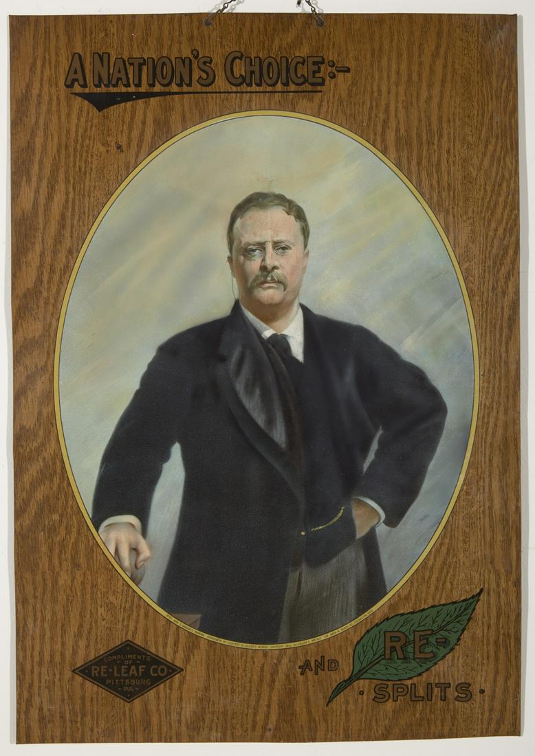 Teddy Roosevelt Tobacco Tin Sign (1 of 3)