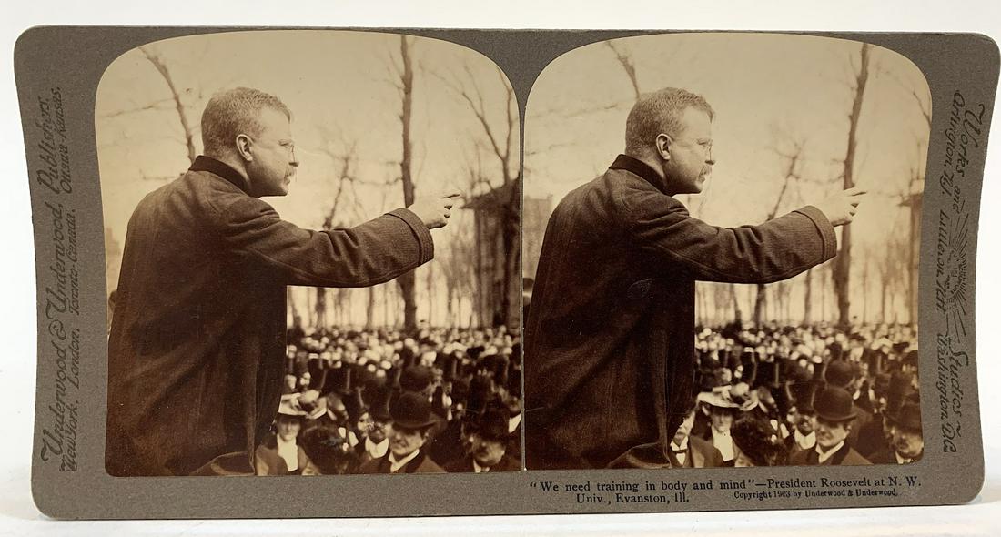 12 Teddy Roosevelt Campaign Stereoview Cards (1 of 13)