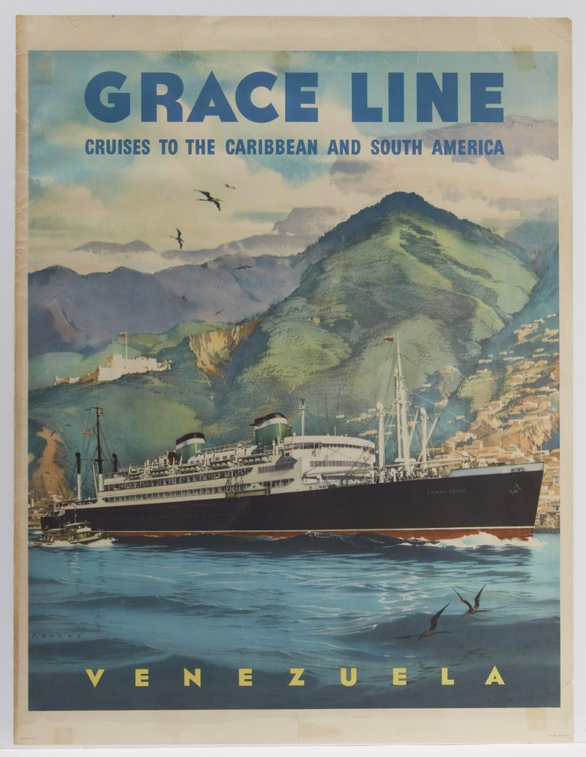 Lot 3 Grace Line Cruise Posters (1 of 3)