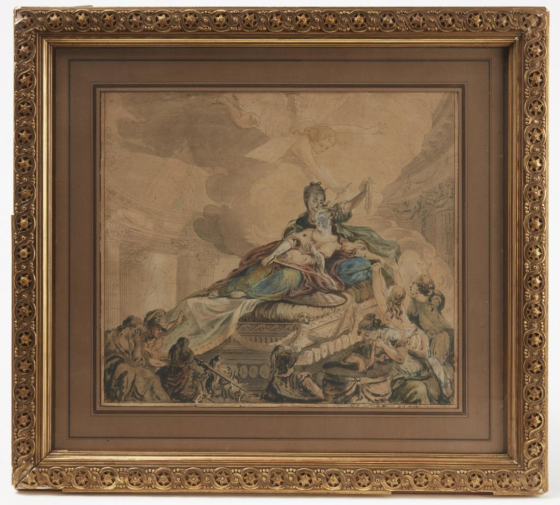 Charles Joseph Le Jolivet Old Master Watercolor (1 of 5)