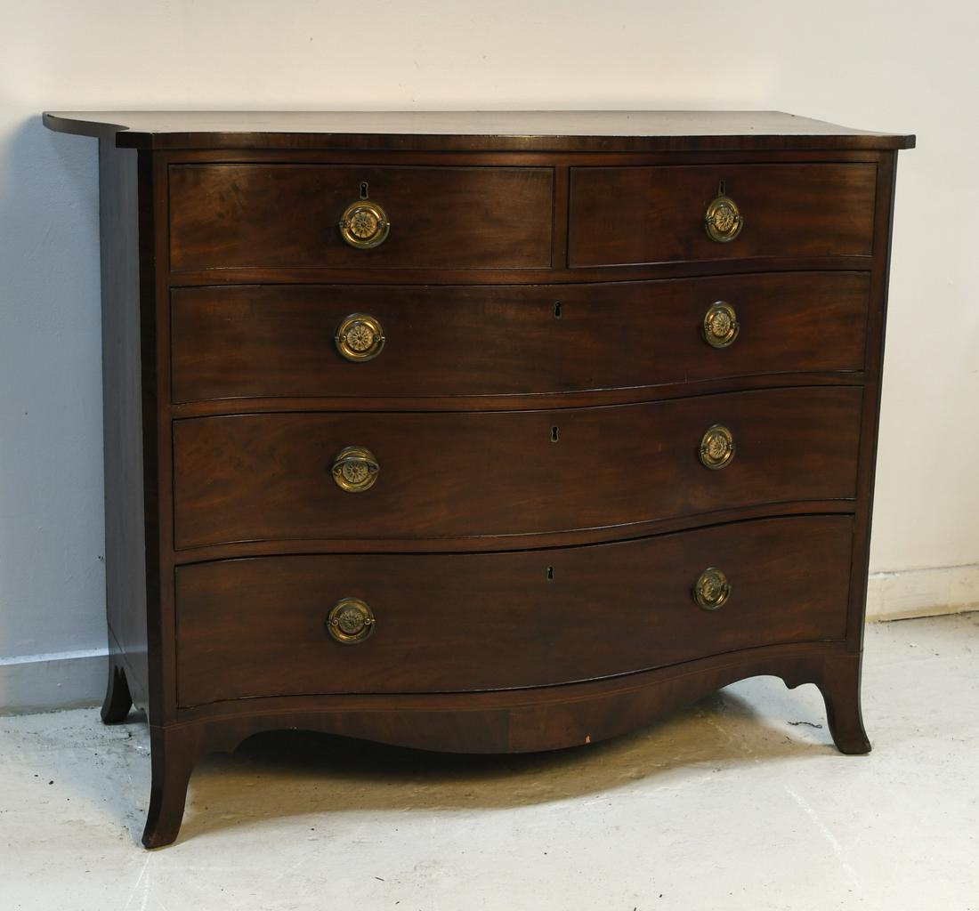 Good English Serpentine Chest of Drawers (1 of 6)