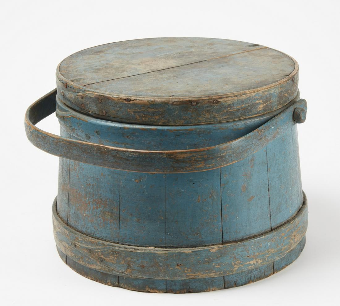 Covered Firkin in Blue Paint (1 of 5)