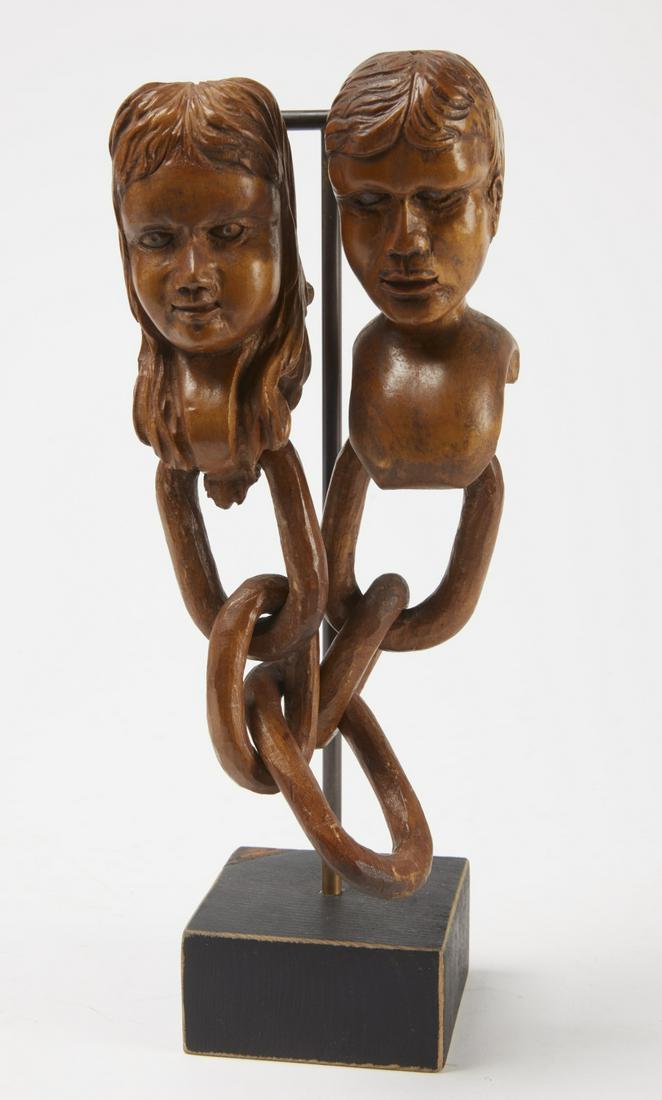 Folk Art Carved Chain Whimsey (1 of 3)