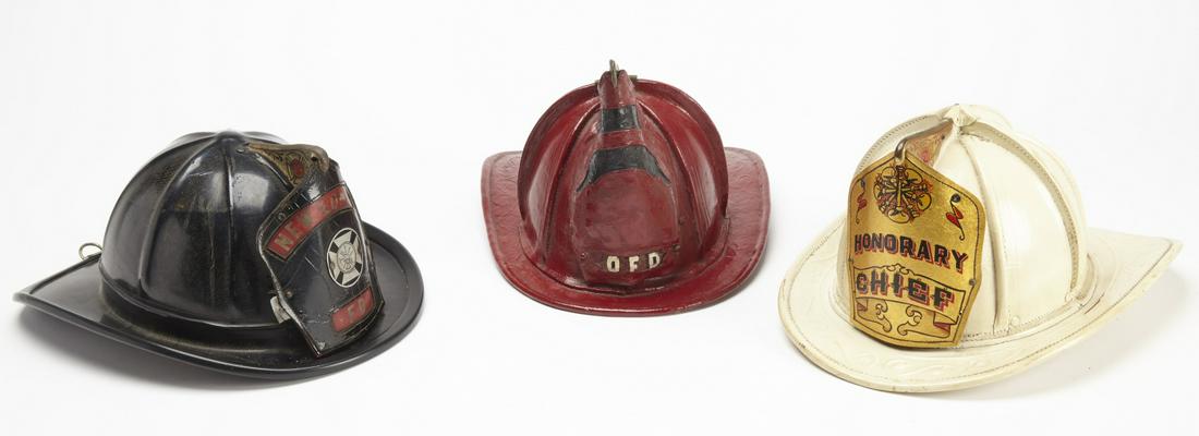 Three Vintage Fire Helmets (1 of 3)