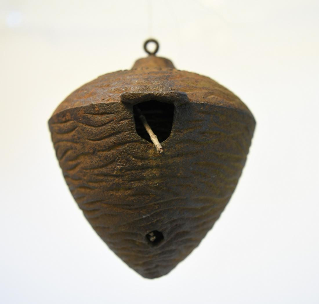 Rare Cast Iron Wasp Nest Bird House (1 of 3)