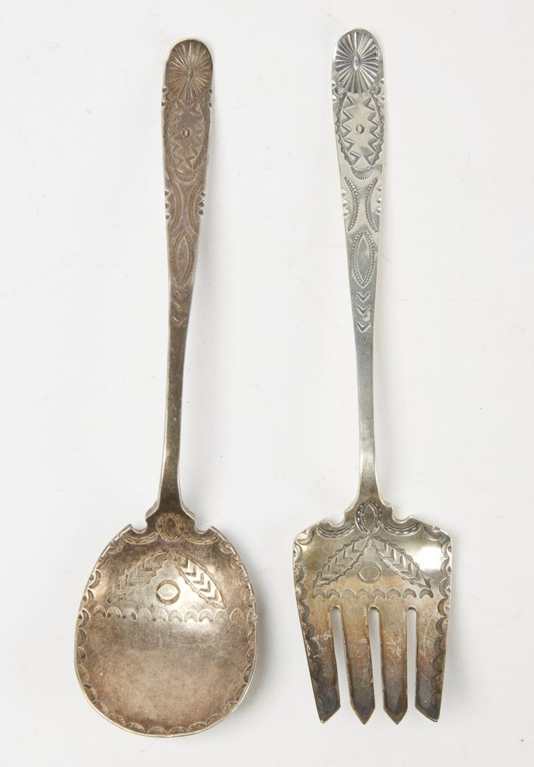 Two Matching Navajo Silver Serving Utensils (1 of 2)