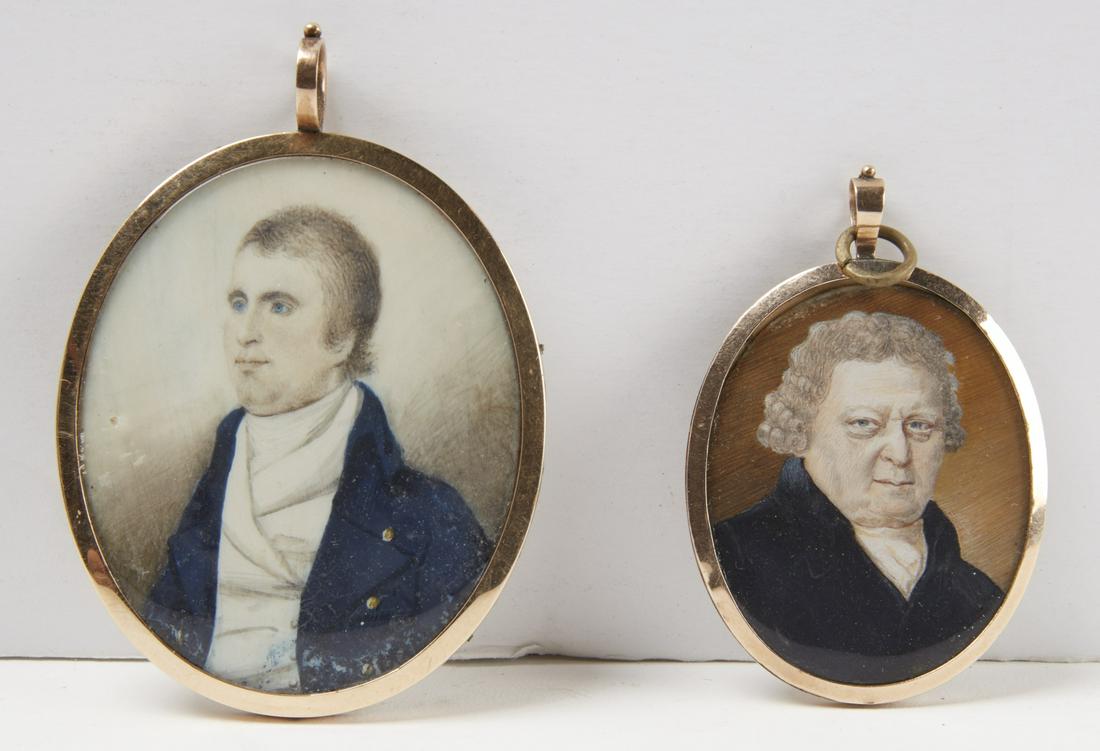 Two Early Portraits in Gold Pendants (1 of 2)
