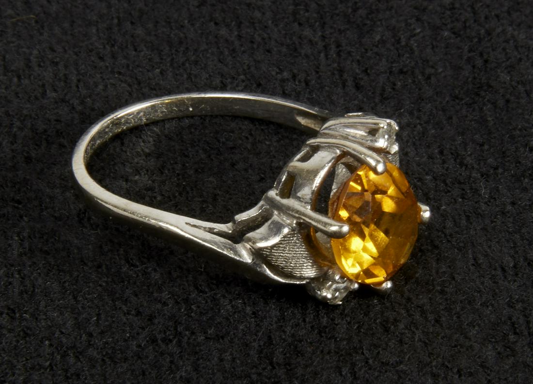 Ladies 14k Ring with Citrine and Diamonds (1 of 2)