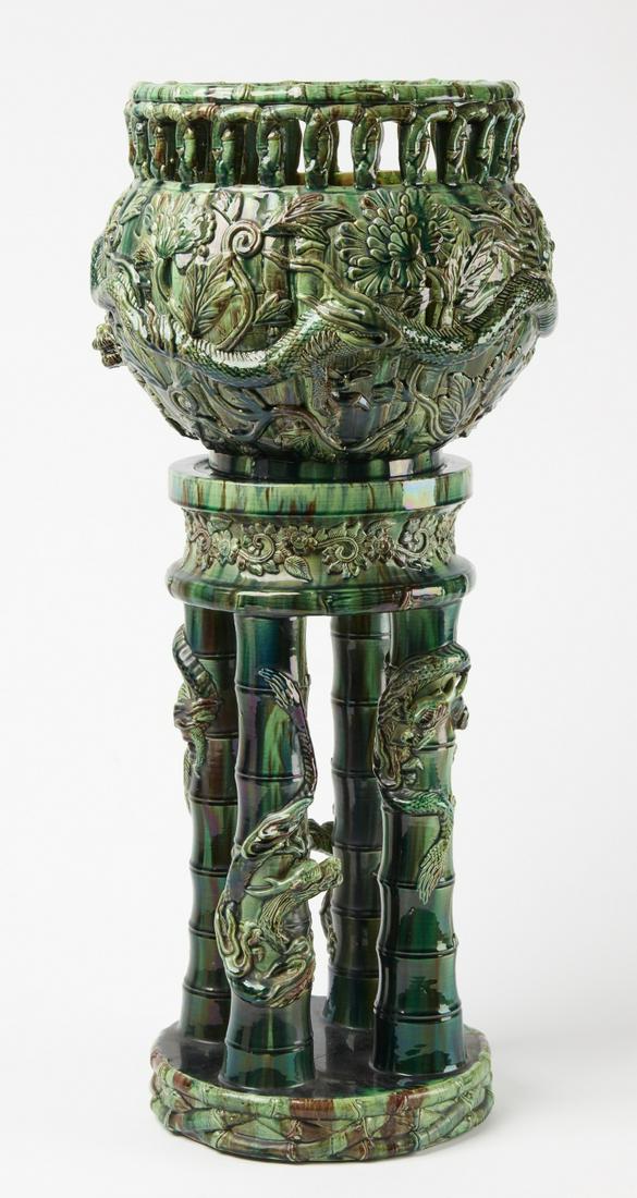 Majolica Pedestal Planter (1 of 4)