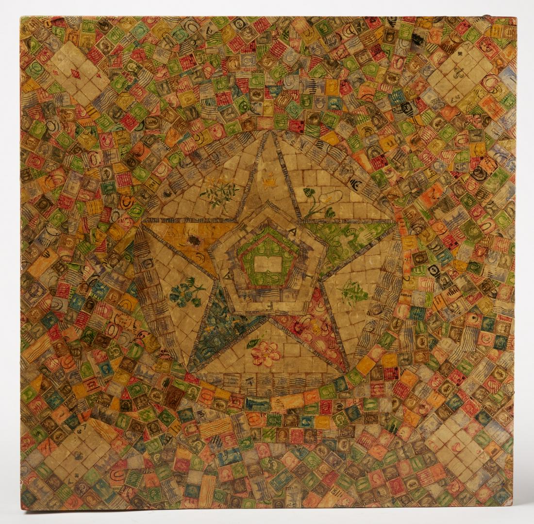 Folk Art Decoupage Card Table (1 of 3)